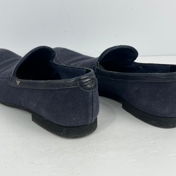 Emporio Armani Loafers Size 10 EU 43 Gray Almond Toe Block Heel Slip On - Picture 3 of 7
